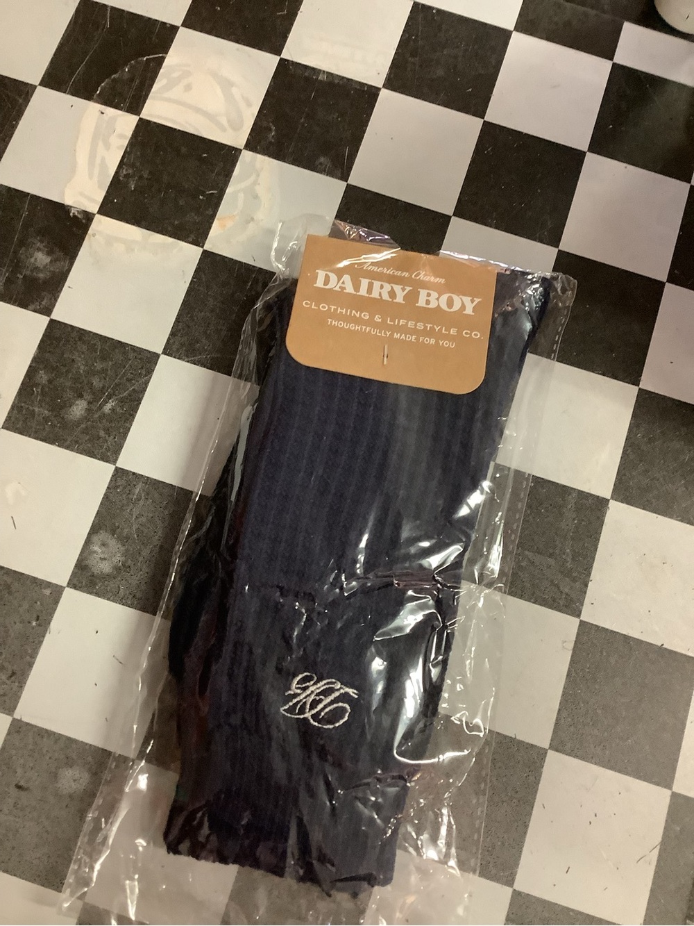 DAIRY BOY Women's Navy Ribbed Socks - Classic Comfort